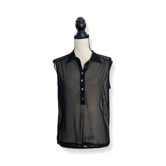 Chanel mesh black top size 44 - Picture 1 of 7